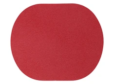 Патч «Овал», нубук, красный фото
