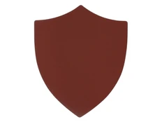 Патч «Щит», нубук, коричневый фото