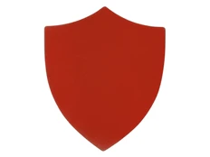 Патч «Щит», нубук, красный фото