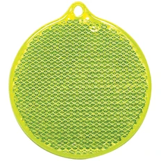 Пешеходный светоотражатель Круг, неон-желтый фото