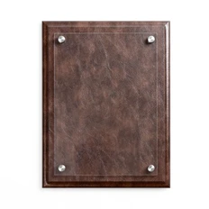 Плакетка Sleatherin Аcrylic, коричневая фото