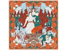 Платок «80 лет Великой Победы», разноцветный фото