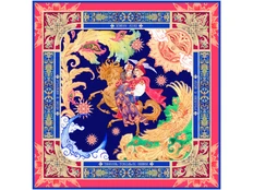 Платок «Конёк-Горбунок», разноцветный фото