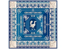 Платок «Птица дивная», синий фото
