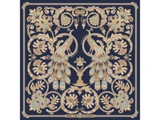 Платок Русские в моде «Русское золотное шитье», синий / золотой фото