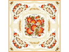 Платок Русские в моде «Тагильский поднос», бежевый фото