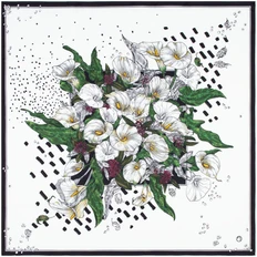 Платок шелковый Newonce Delicate, каллы, разноцветный фото