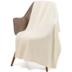 Плед акриловый Very Marque Ornato, молочно-белый фото