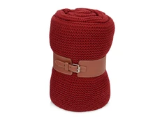 Плед акриловый Chain, бордовый фото