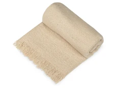 Плед акриловый Mohair, бежевый фото