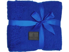 Плед акриловый с патчем Mohair, синий фото