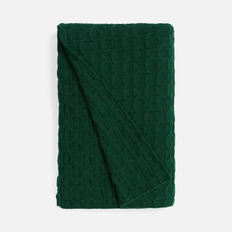 Плед акриловый Teplo Braidera, темно-зеленый фото