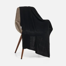 Плед акриловый Teplo Quadrisma, черный фото