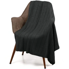 Плед акриловый Teplo Bambolay, темно-серый меланж фото