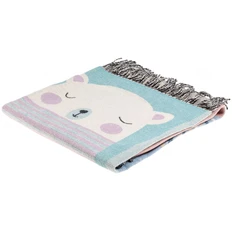 Плед из шерсти детский Marzotto Zoo, голубой фото