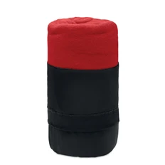 Плед дорожный флисовый из RPET, красный фото