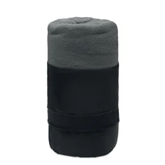 Плед флисовый Musala, черный/ серый фото