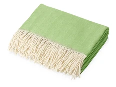 Плед из натурального хлопка «Ёлочка», зеленый фото