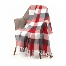 Плед London, красный / белый фото