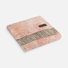 Плед Marzotto Sorapis, оранжевый / белый фото