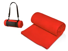 Плед «Нежность» с ремешком на плечо, красный фото