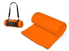 Плед «Нежность» с ремешком на плечо, оранжевый фото