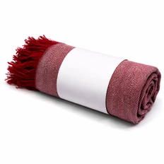 Плед полушерстяной Comfort, бордовый фото