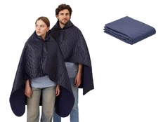 Плед-пончо с капюшоном и мешком Cappy 2 в 1, синий фото