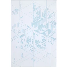 Плед с люрексом Teplo Winterflake, белый / голубой фото