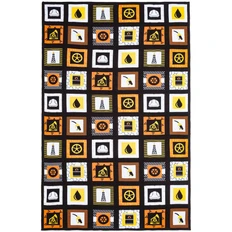 Плед с рисунком Teplo Industry, нефть и газ, коричневый / разноцветный фото