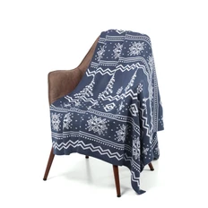 Плед Teplo Elnik, серый / белый фото