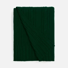 Плед Teplo Remitti, темно-зеленый фото