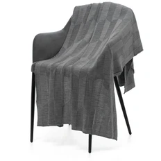 Плед Teplo Rombus, серый меланж фото