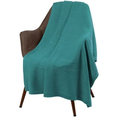 Плед Teplo Sheerness, бирюзовый фото