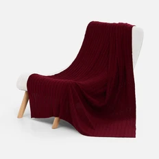 Плед Teplo Tressa, бордовый фото