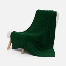 Плед Teplo Tressa, темно-зеленый фото