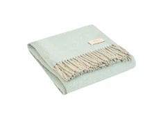 Плед Valerie Concept Mumbai Duo, бирюзовый / бежевый фото