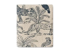 Плед Valerie Concept Savanna 0104, бежевый / синий фото