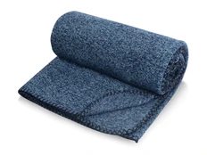 Плед вязаный Blend в чехле, синий фото