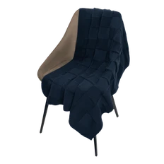 Плед вязаный Cella Soft, 160х90 см, синий фото