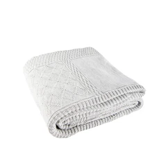 Плед вязаный Lykke Midi, 150*200 см, серый фото