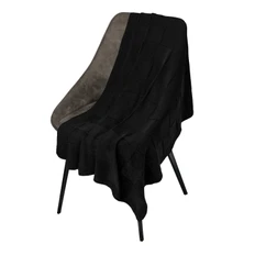 Плед вязаный Portobello Cella, 90 х 160, черный фото