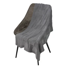 Плед вязаный Portobello Cella, серый фото