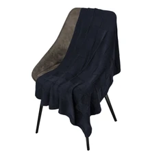 Плед вязаный Portobello Cella, синий фото