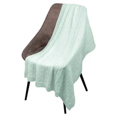 Плед вязаный Portobello Fado, 160 х 90, светло-голубой фото