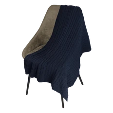 Плед вязаный Portobello Fado, без подарочной коробки, синий фото