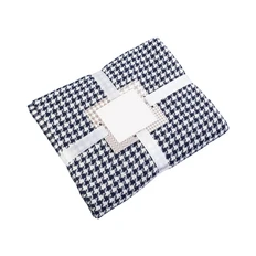 Плед вязаный Ritz, черный / белый фото