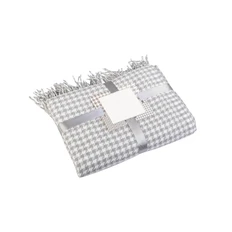 Плед вязаный Ritz, серый / белый фото