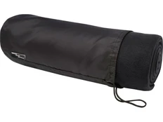 Плед из переработанного полиэстера Willow, черный фото