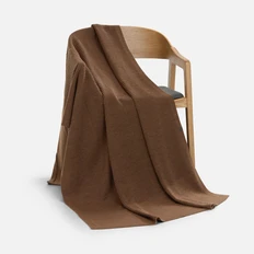 Плед из шерсти и акрила Intarsio Voyage в кофре, коричневый фото